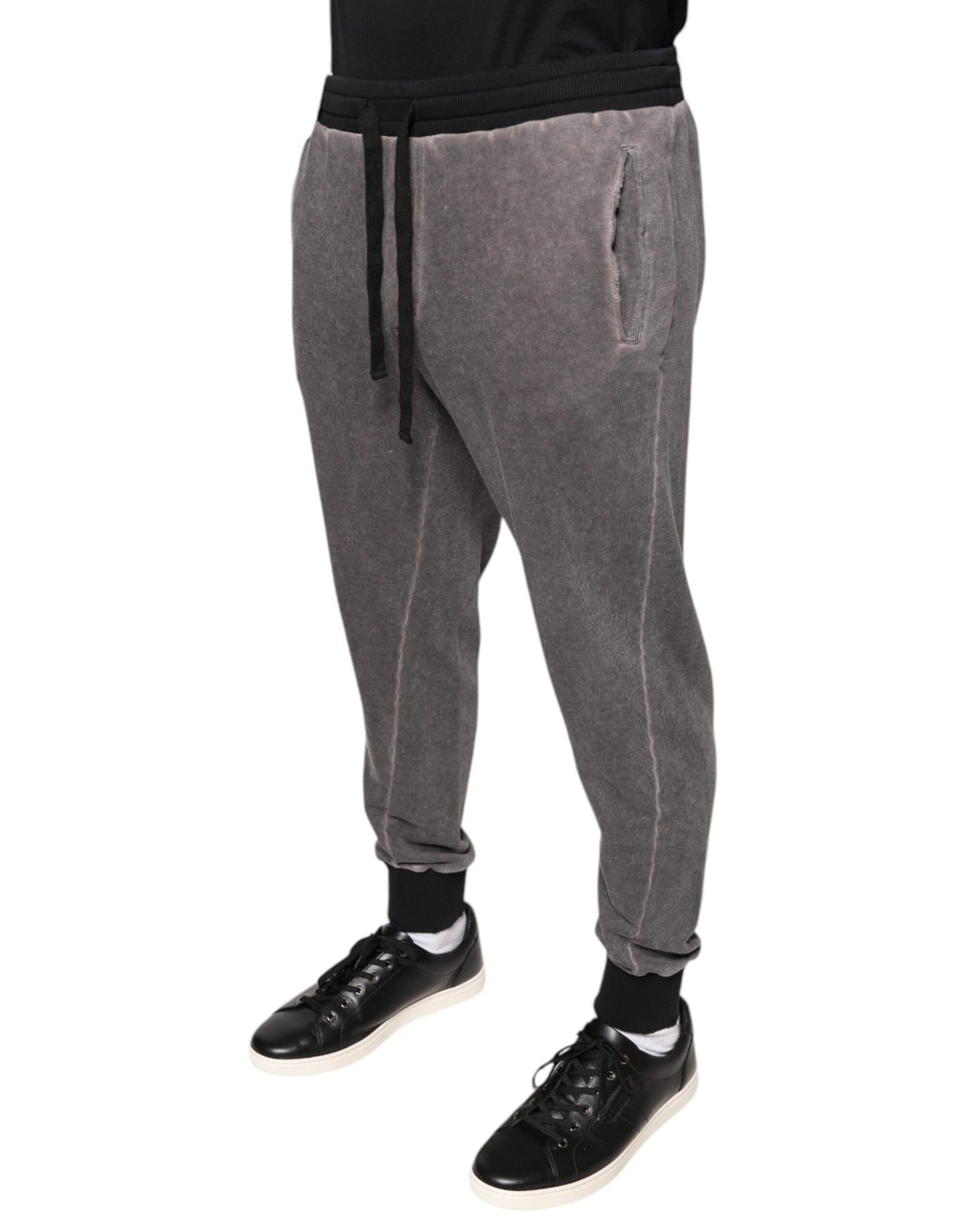 Dolce &amp; Gabbana Jogginghose aus grauer Baumwolle