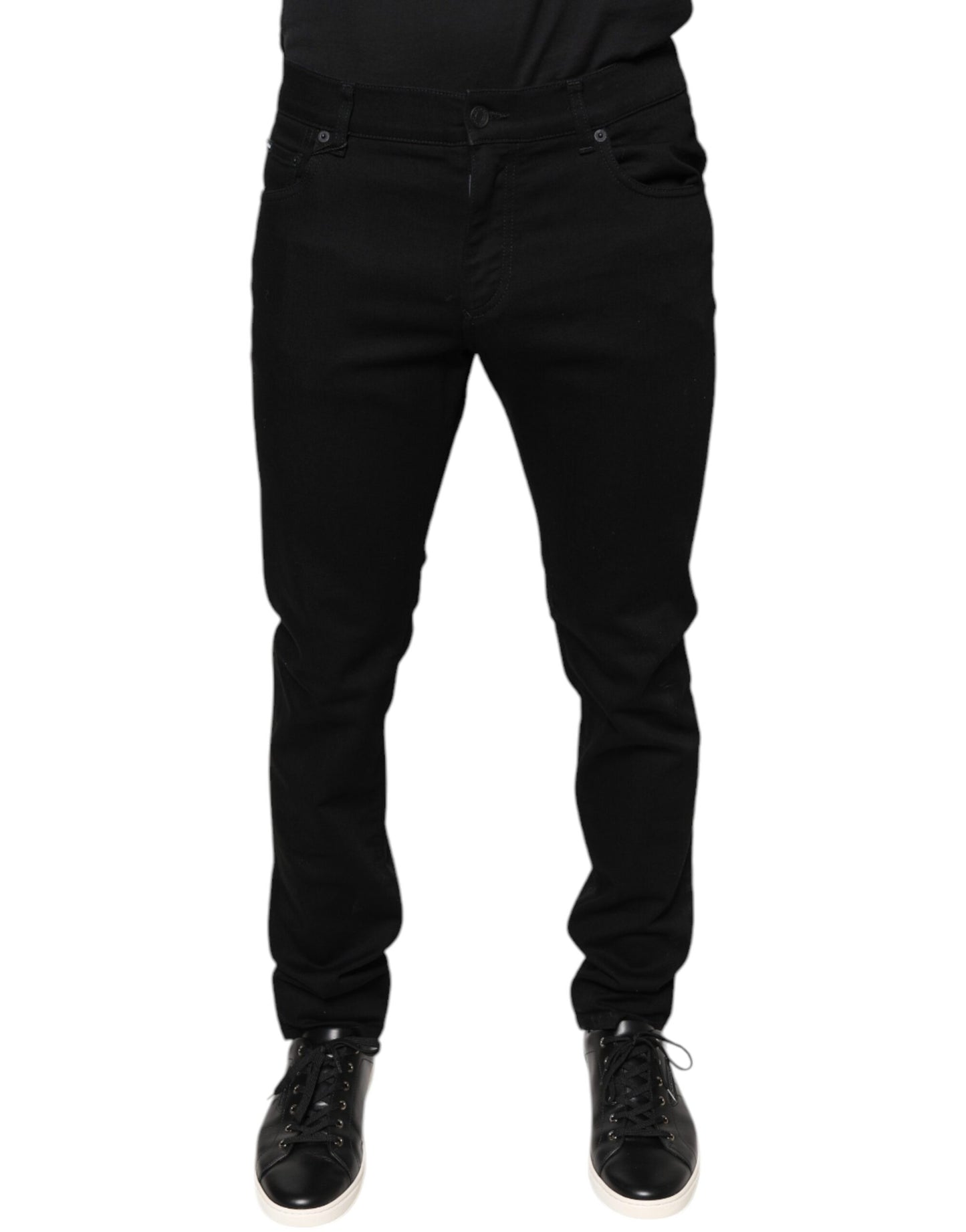Dolce &amp; Gabbana Schwarze Skinny-Jeans aus Baumwollstretch für Herren