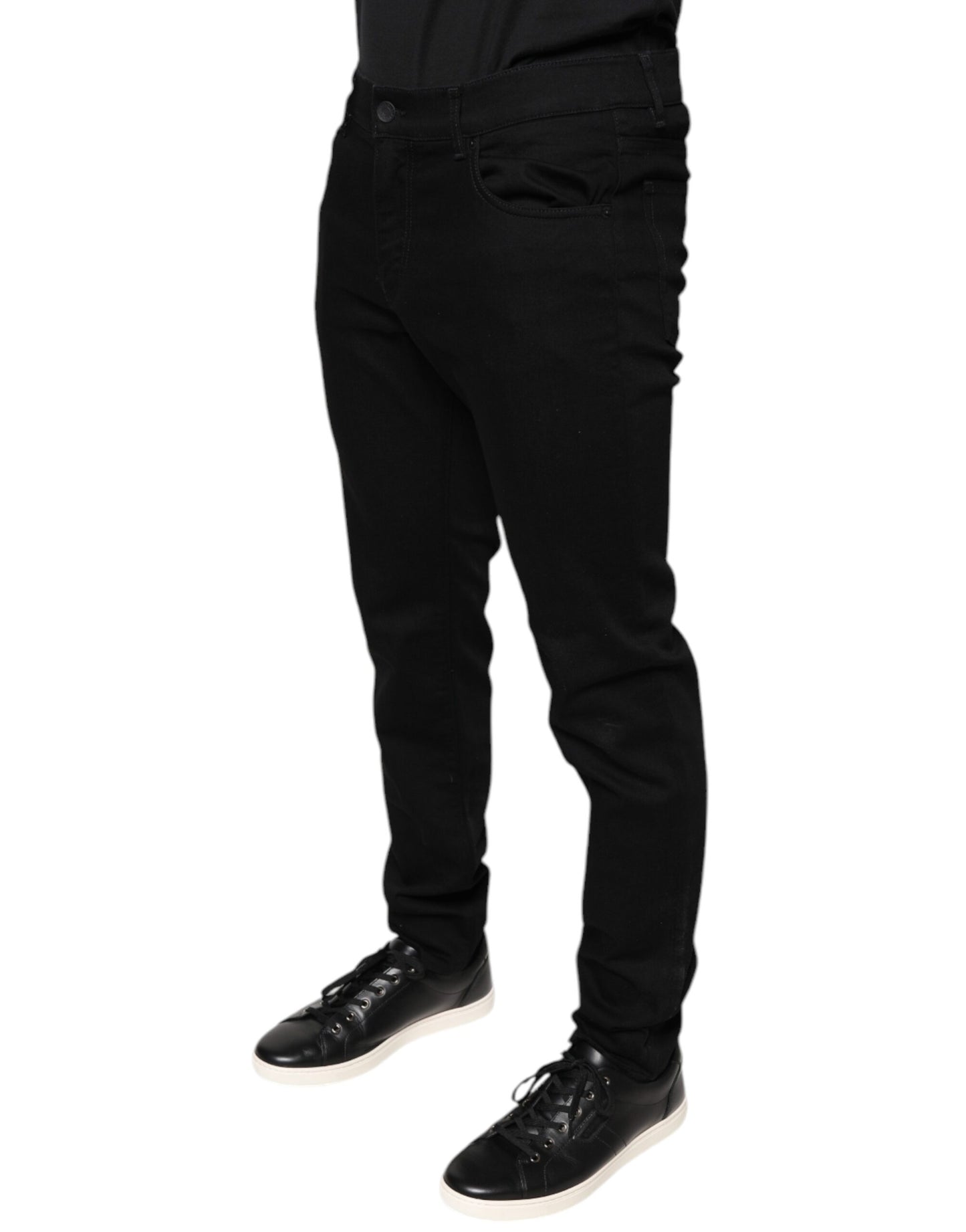 Dolce &amp; Gabbana Schwarze Skinny-Jeans aus Baumwollstretch für Herren