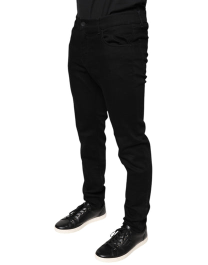 Dolce &amp; Gabbana Schwarze Skinny-Jeans aus Baumwollstretch für Herren