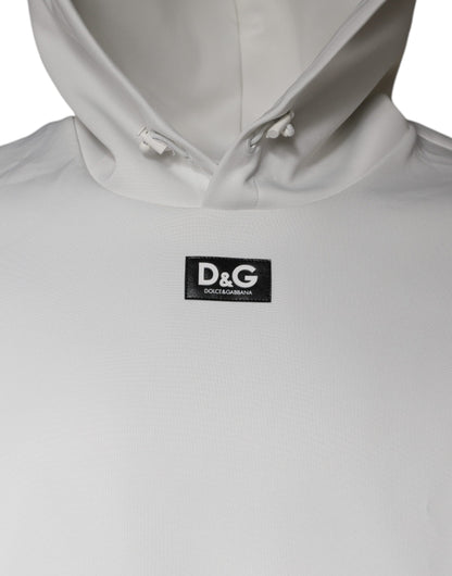 Dolce &amp; Gabbana Weißer D&amp;G Logo Kapuzenpullover für Herren