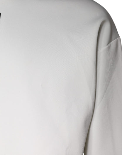 Dolce &amp; Gabbana Weißer D&amp;G Logo Kapuzenpullover für Herren
