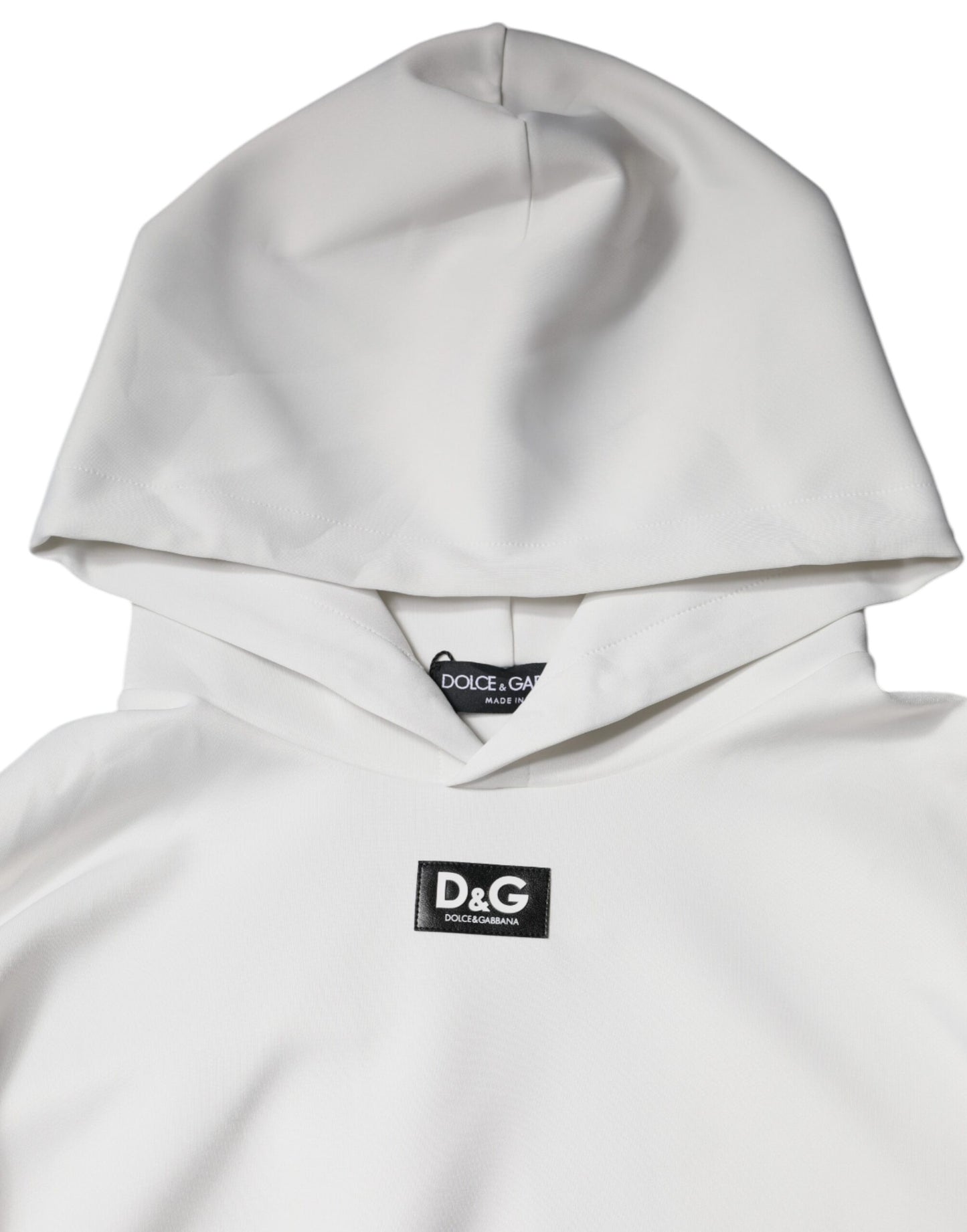 Dolce &amp; Gabbana Weißer D&amp;G Logo Kapuzenpullover für Herren
