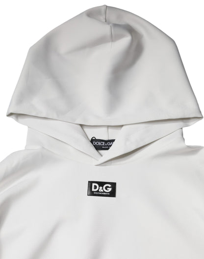 Dolce &amp; Gabbana Weißer D&amp;G Logo Kapuzenpullover für Herren