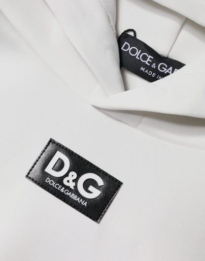 Dolce &amp; Gabbana Weißer D&amp;G Logo Kapuzenpullover für Herren