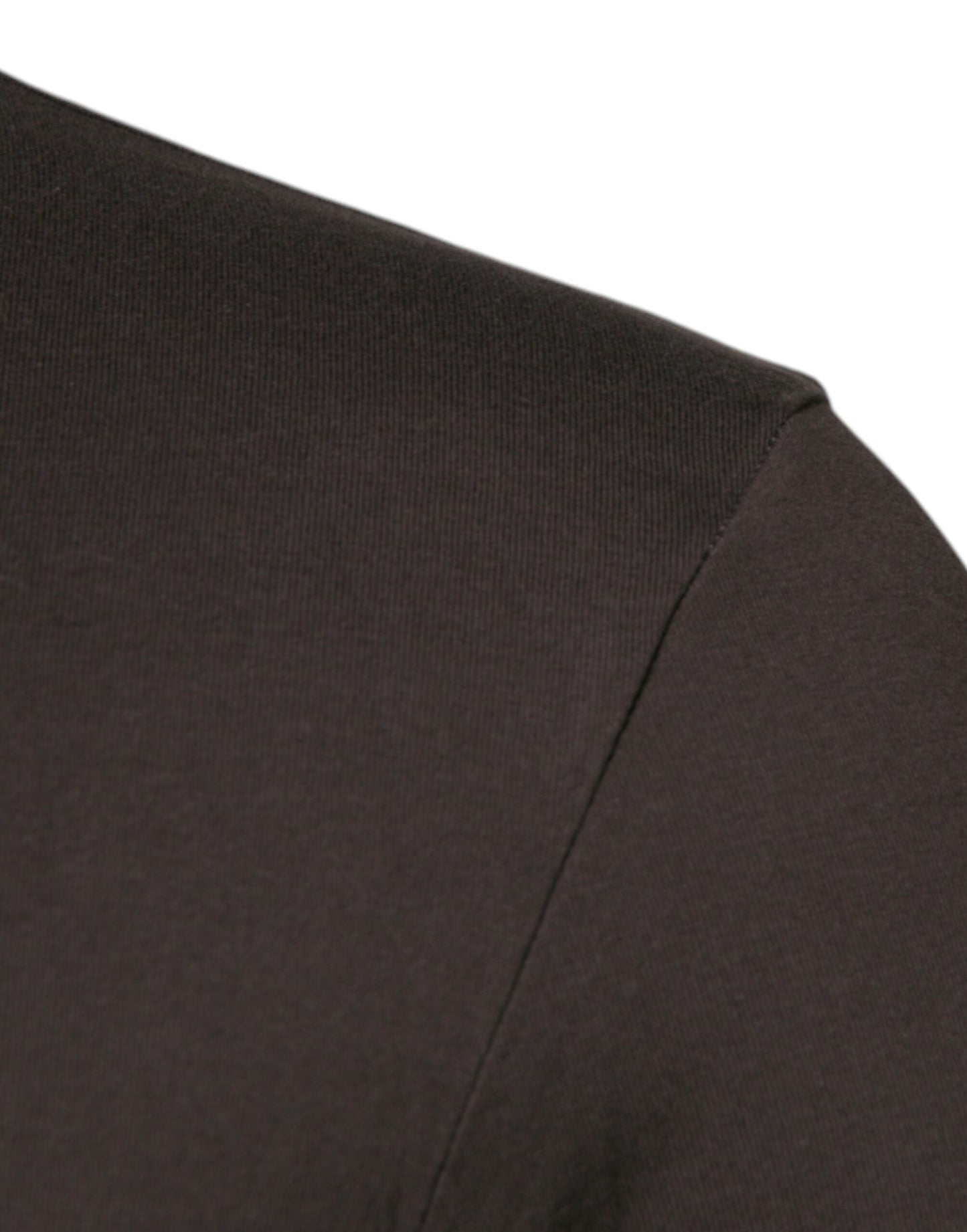 Dolce &amp; Gabbana Brauner Pullover mit Rundhalsausschnitt und Logo aus Baumwolle