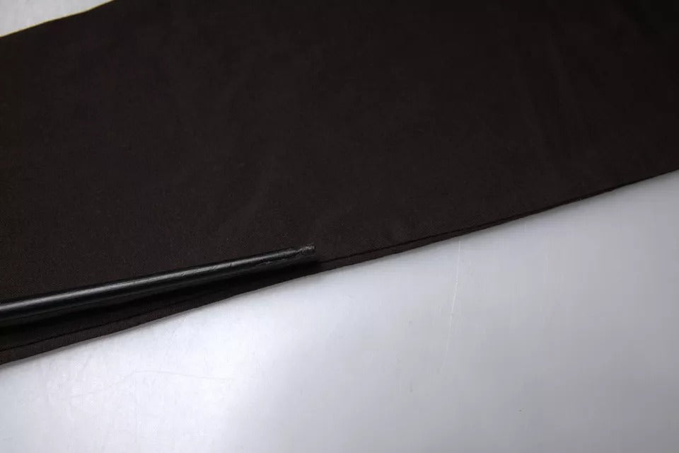 Dolce &amp; Gabbana Brauner Pullover mit Rundhalsausschnitt und Logo aus Baumwolle