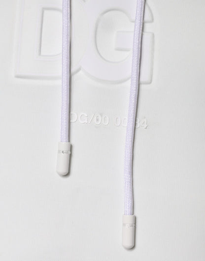 Dolce &amp; Gabbana Weiß DG Logo Kapuzenpullover Herren Sweatshirt Pullover