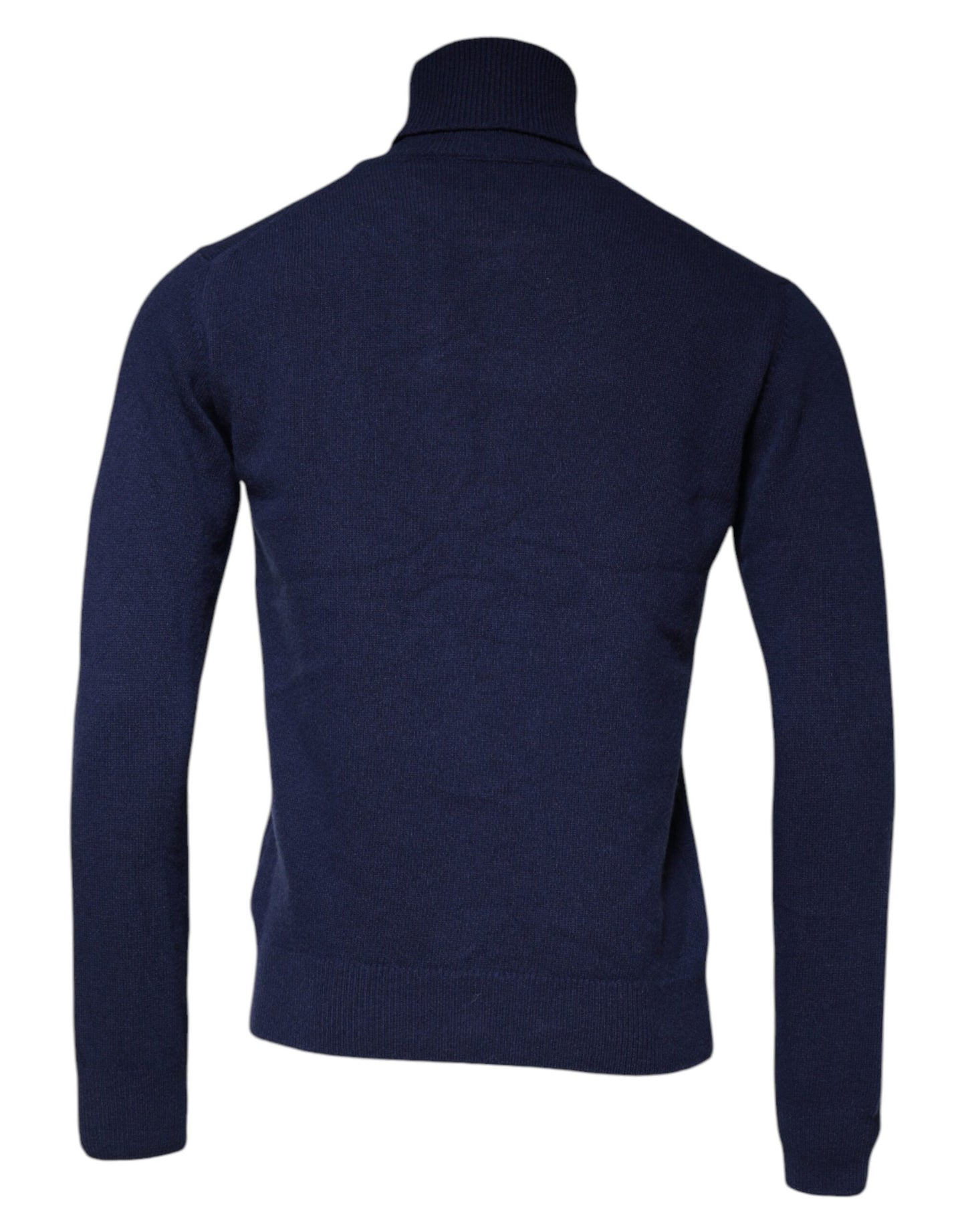Dolce &amp; Gabbana, blauer Rollkragenpullover aus Wollstrick