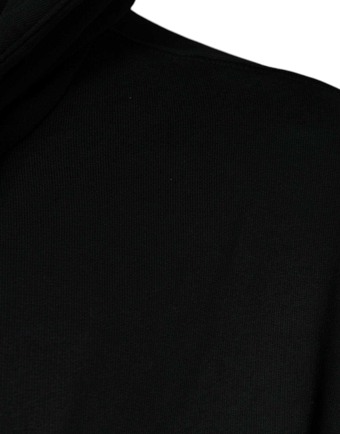 Dolce &amp; Gabbana – Schwarzer Kapuzenpullover mit durchgehendem Reißverschluss und Logo-Plakette