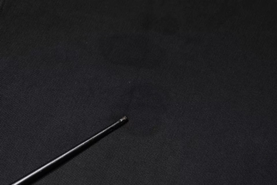 Dolce &amp; Gabbana – Schwarzer Kapuzenpullover mit durchgehendem Reißverschluss und Logo-Plakette