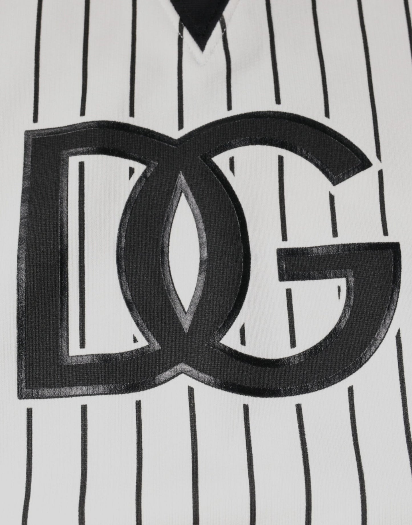 Dolce &amp; Gabbana – Sweatshirt mit Logo in Schwarz und Weiß mit Streifen