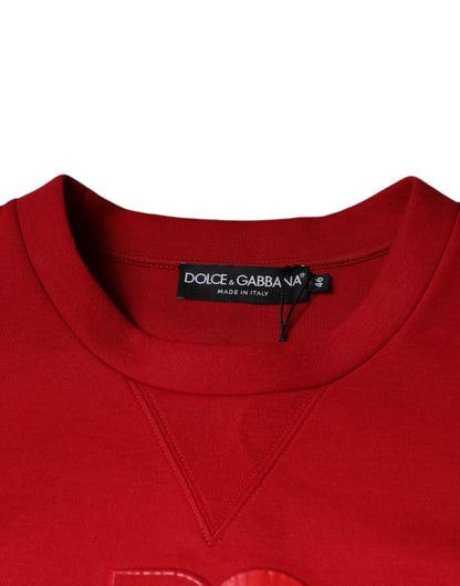 Dolce &amp; Gabbana Kastanienbraunes Sweatshirt aus Baumwolle mit DG-Logo