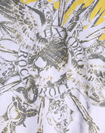 John Richmond – Weißes Baumwoll-Kapuzensweatshirt mit Logo