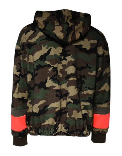 Dolce &amp; Gabbana Multicolor Camouflage Kapuzenpullover Herren Sweatshirt
