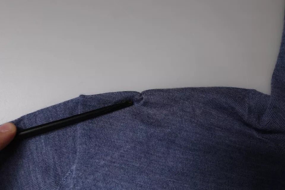 Dolce &amp; Gabbana Lila Blau Langarm Rollkragen Pullover Pullover