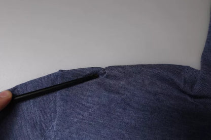 Dolce &amp; Gabbana Lila Blau Langarm Rollkragen Pullover Pullover