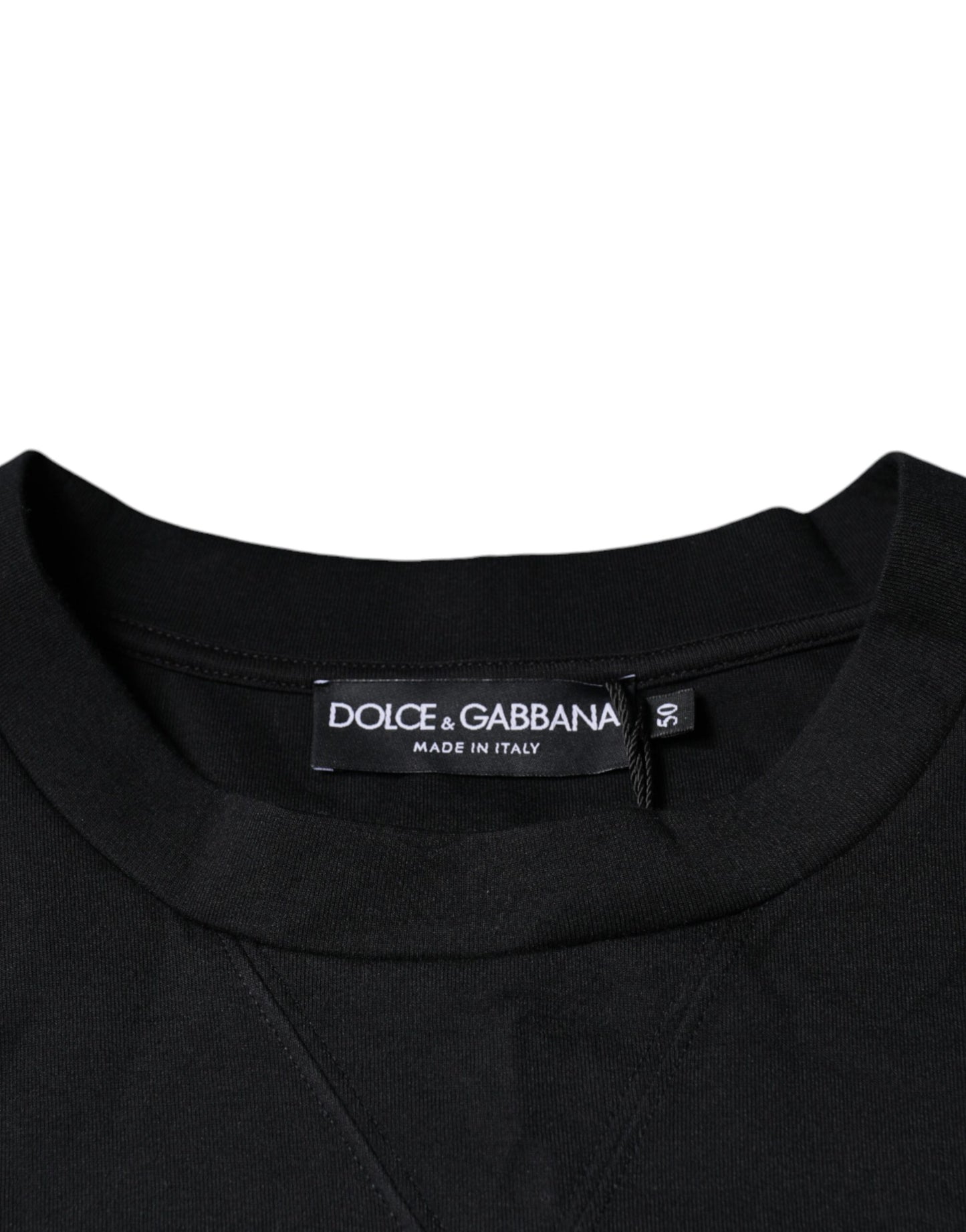 Dolce &amp; Gabbana Schwarzer DG Logo Baumwoll-Sweatshirt für Herren