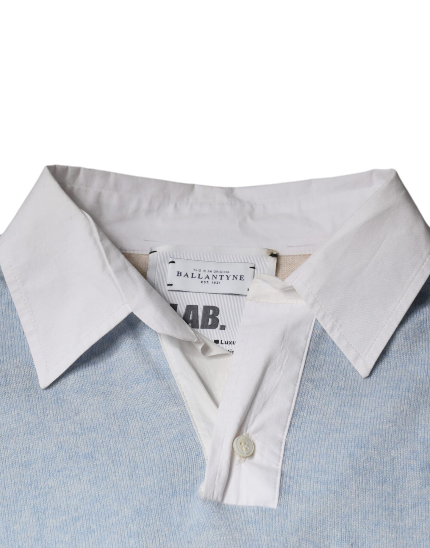 Ballantyne Pullover mit mehrfarbigem Muster, Kragen und langen Ärmeln