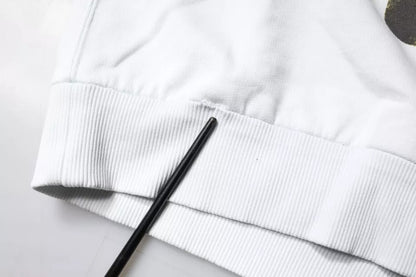 Dolce &amp; Gabbana Weißer Caesar-Kapuzenpullover aus Baumwolle