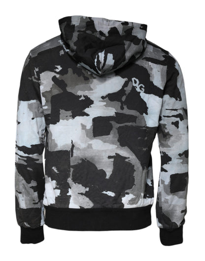 Dolce &amp; Gabbana Mehrfarbiger Camouflage-Kapuzenpullover für Herren