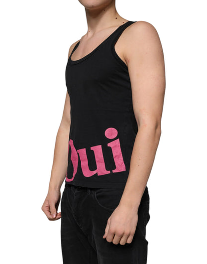 Dolce &amp; Gabbana Schwarzes Baumwoll-Tank-T-Shirt für Herren