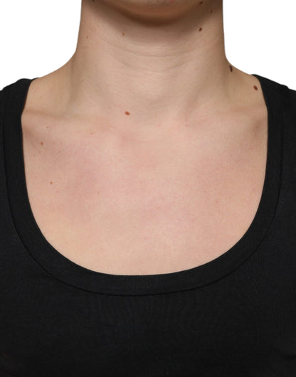 Dolce &amp; Gabbana Schwarzes Baumwoll-Tank-T-Shirt für Herren