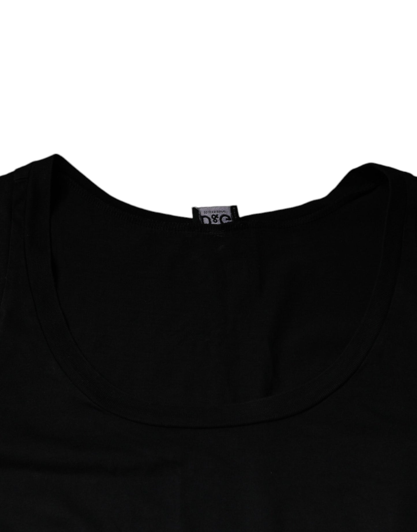 Dolce &amp; Gabbana Schwarzes Baumwoll-Tank-T-Shirt für Herren