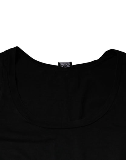 Dolce &amp; Gabbana Schwarzes Baumwoll-Tank-T-Shirt für Herren