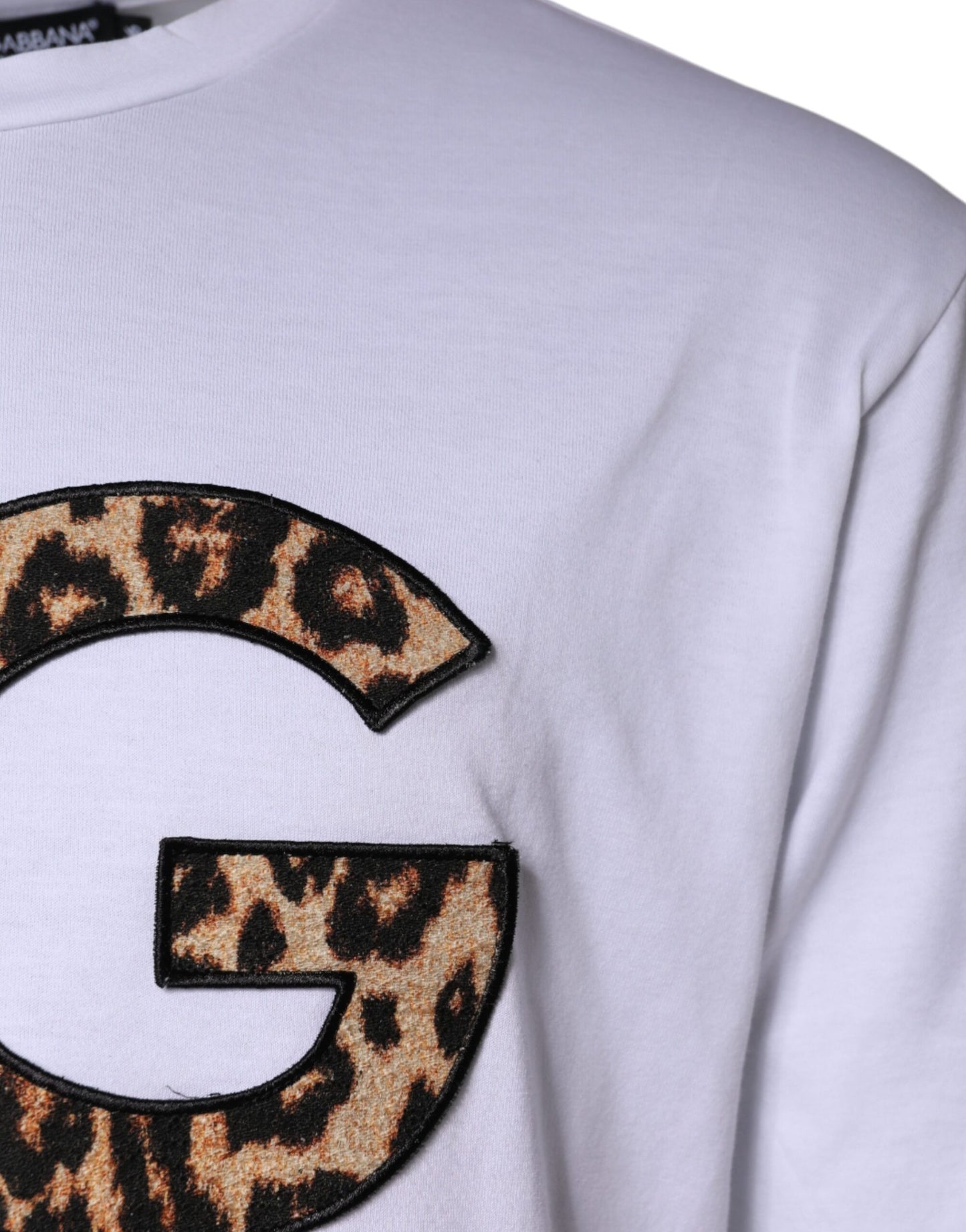 Dolce &amp; Gabbana – Weißes T-Shirt aus Baumwolle mit kurzen Ärmeln und DG-Logo