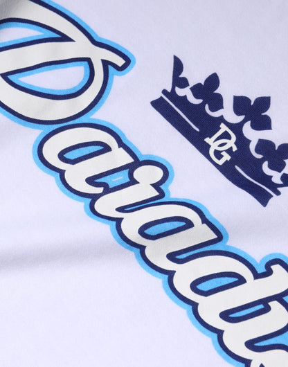 Dolce &amp; Gabbana – Weißes Paradiso-T-Shirt aus Baumwolle mit kurzen Ärmeln