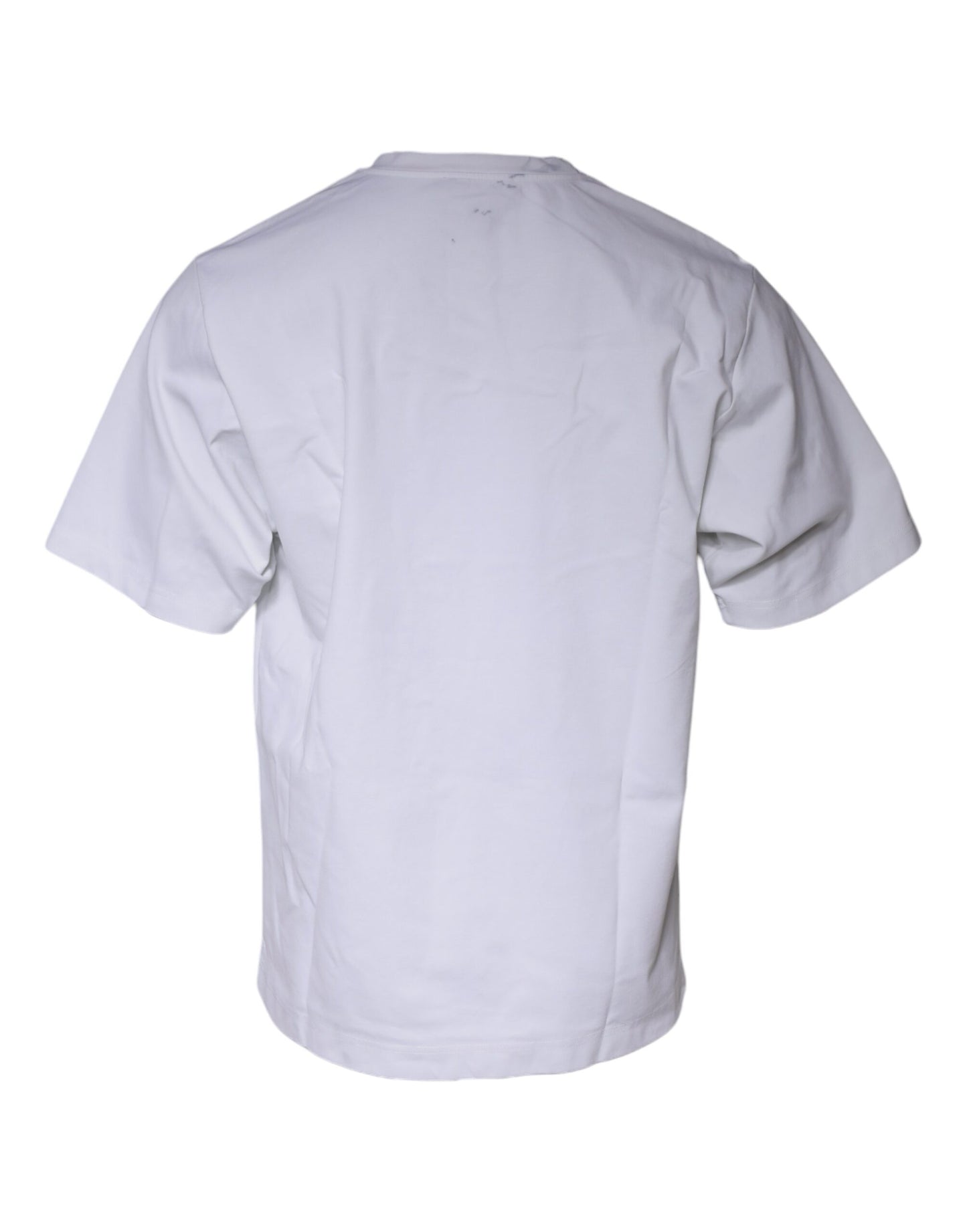 Dolce &amp; Gabbana – Weißes Baumwoll-T-Shirt mit Rundhalsausschnitt und grafischem Print