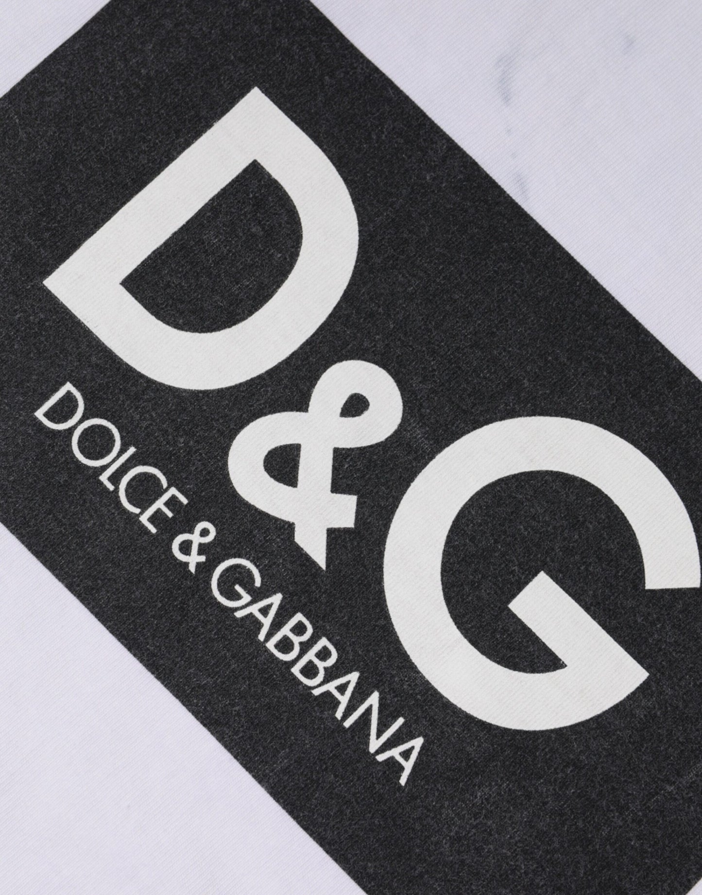 Dolce &amp; Gabbana – Weißes Baumwoll-T-Shirt mit Rundhalsausschnitt und Logo-Print