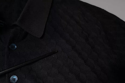 Dolce &amp; Gabbana Mehrfarbiges Seiden-T-Shirt mit Button-Down-Kragen