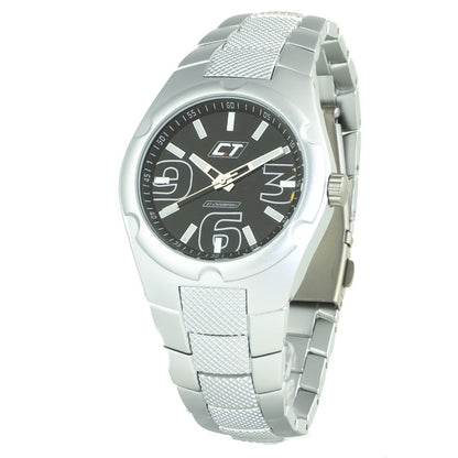 Chronotech Silberne Edelstahluhr