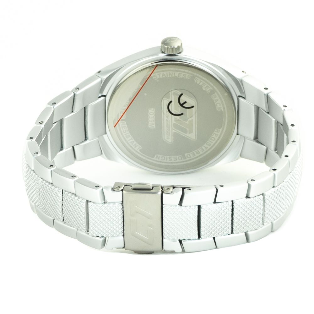 Chronotech Silberne Edelstahluhr