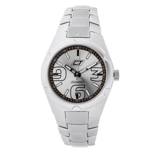 Chronotech Silberne Edelstahluhr