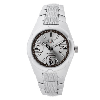 Chronotech Silberne Edelstahluhr