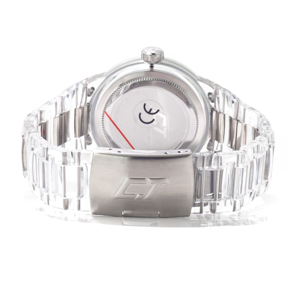 Chronotech Uhr aus transparentem Polycarbonat