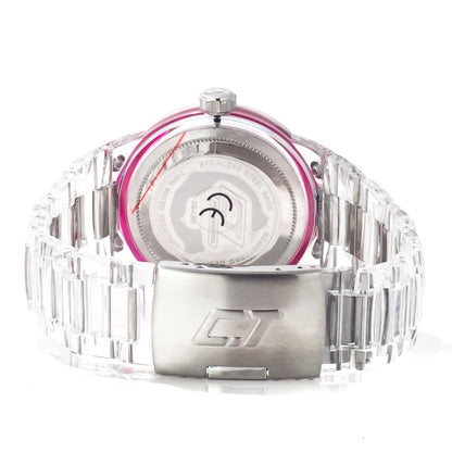 Chronotech Uhr aus transparentem Polycarbonat