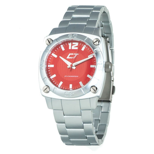 Chronotech Silberne Edelstahluhr