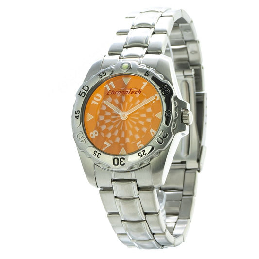 Chronotech Silberne Edelstahluhr