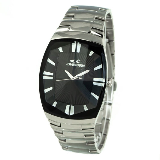 Chronotech Silberne Edelstahluhr