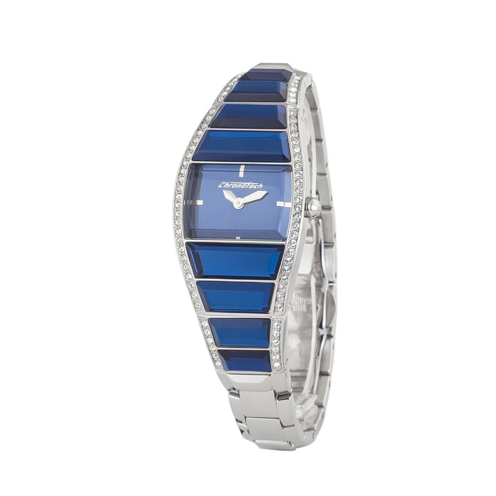 Chronotech Silberne Edelstahluhr