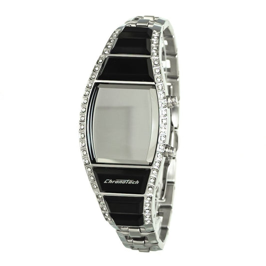 Chronotech Silberne Edelstahluhr