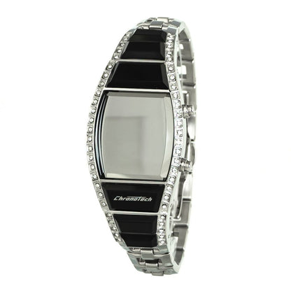 Chronotech Silberne Edelstahluhr