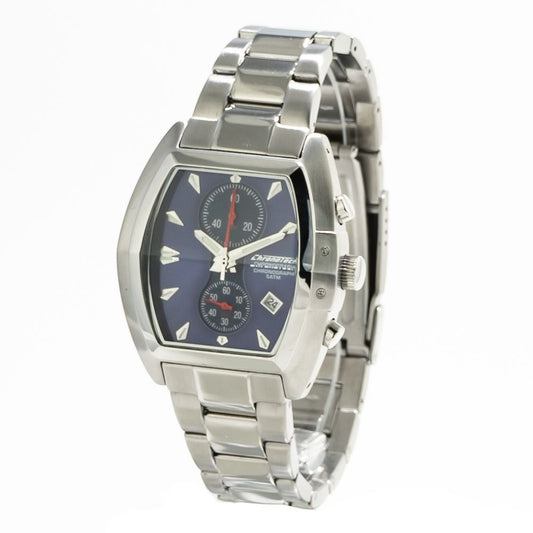 Chronotech Silberne Edelstahluhr