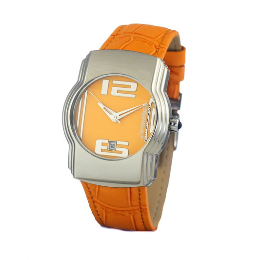 Chronotech Orange Lederuhr