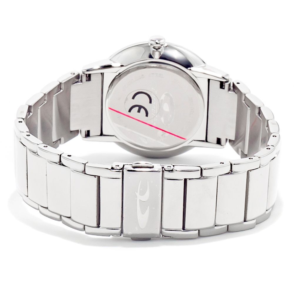 Chronotech Silberne Edelstahluhr