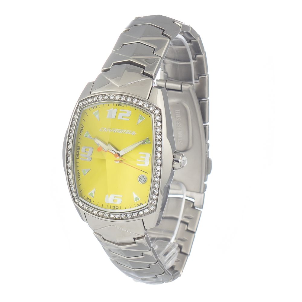 Chronotech Silberne Edelstahluhr